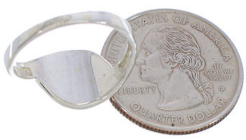 Turquoise Sterling Silver Southwestern Jewelry Ring Size 8-1/4 WX41077